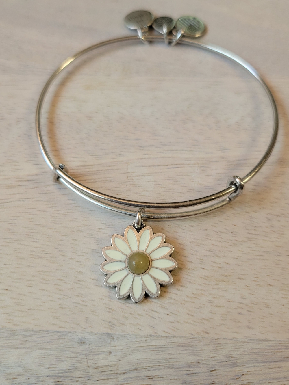 Alex And Ani Daisy Charm Bangle Bracelet